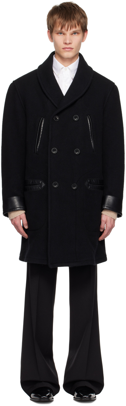 Black Shawl Collar Coat