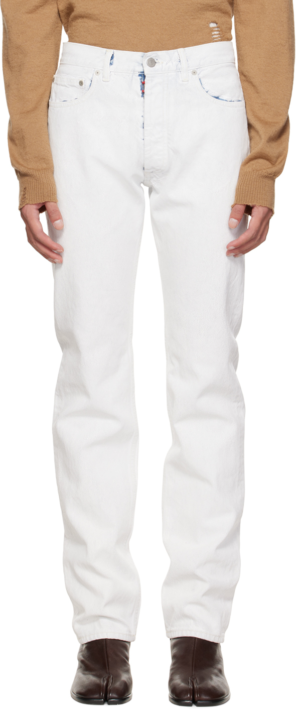 Maison Margiela White Painted Jeans