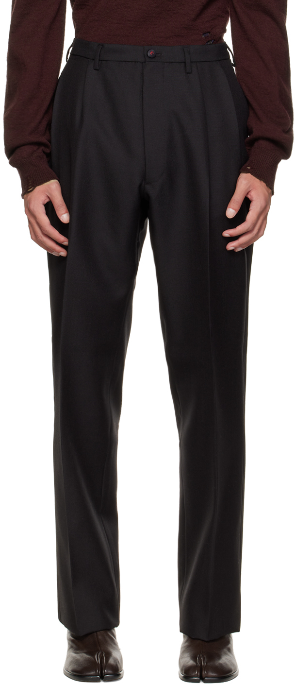 Black Pleated Trousers