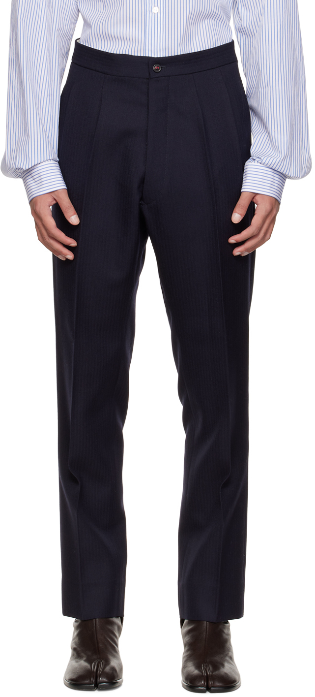 Louis Philippe Trousers & Chinos, Louis Philippe Navy Trousers for Men at  Louisphilippe.com