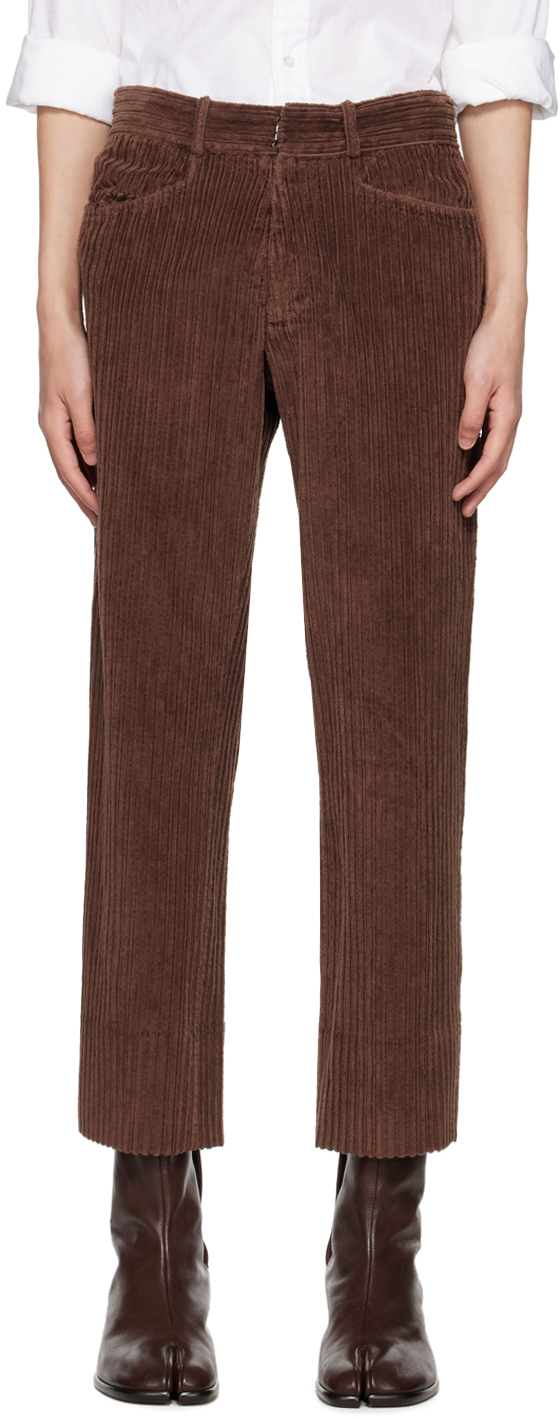 Maison Margiela Brown Cropped Trousers