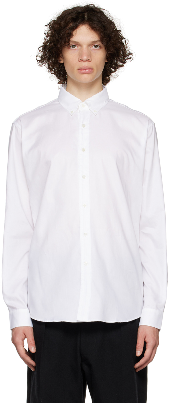 Maison Margiela: White Button-Up Shirt | SSENSE
