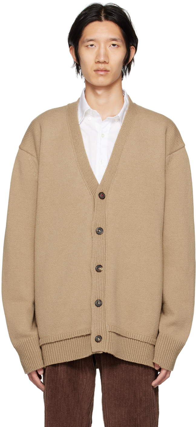 Brown Shetland Wool Cardigan Ssense Uomo Abbigliamento Maglioni e cardigan Cardigan 