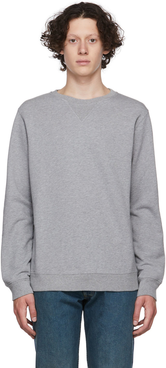 Maison Margiela Oversized Rib-knit Wool Sweater in Light Grey Grey Mens Clothing Sweaters and knitwear for Men 