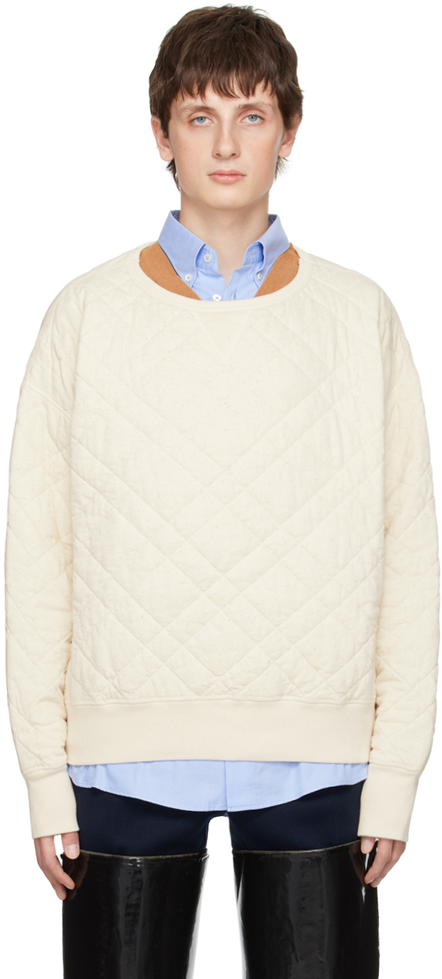 Maison Margiela Off-White Quilted Sweatshirt