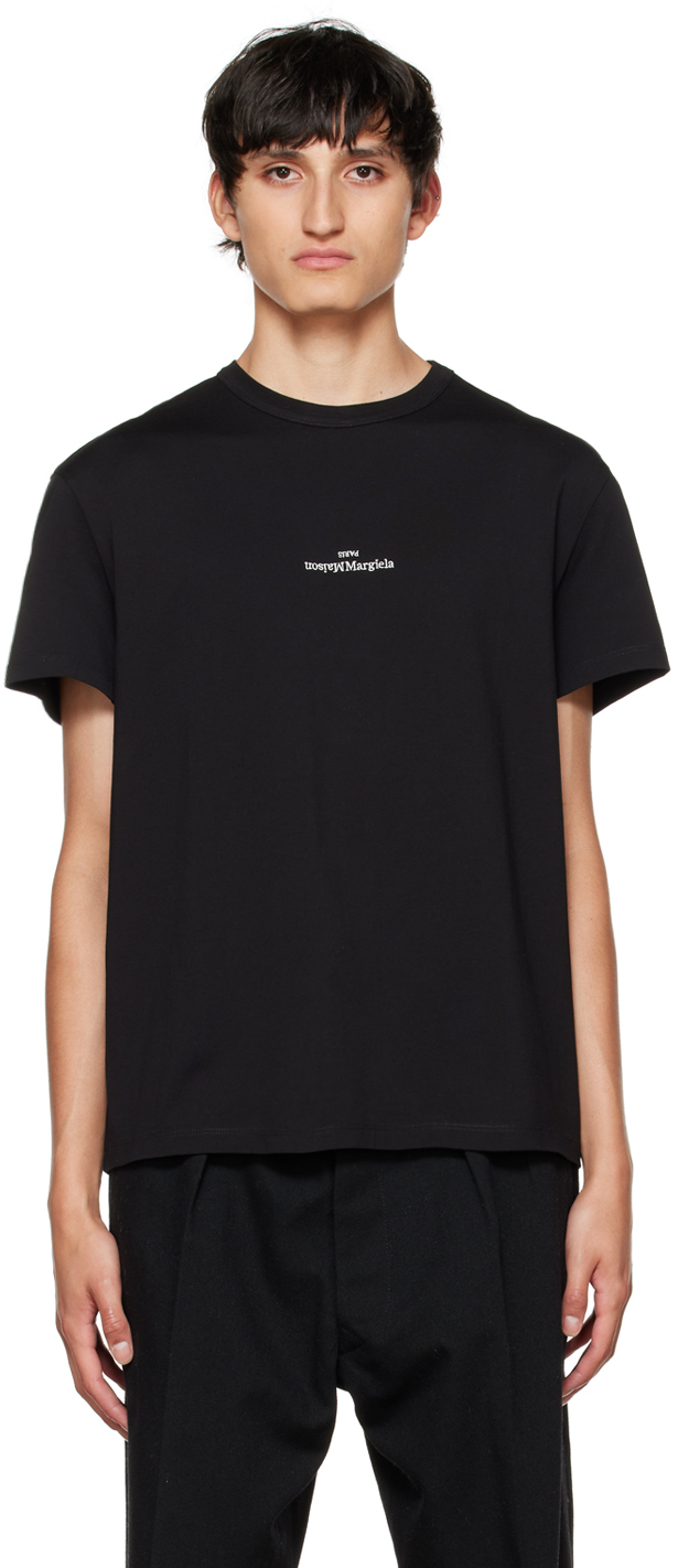 Maison Margiela Black Embroidered T-Shirt