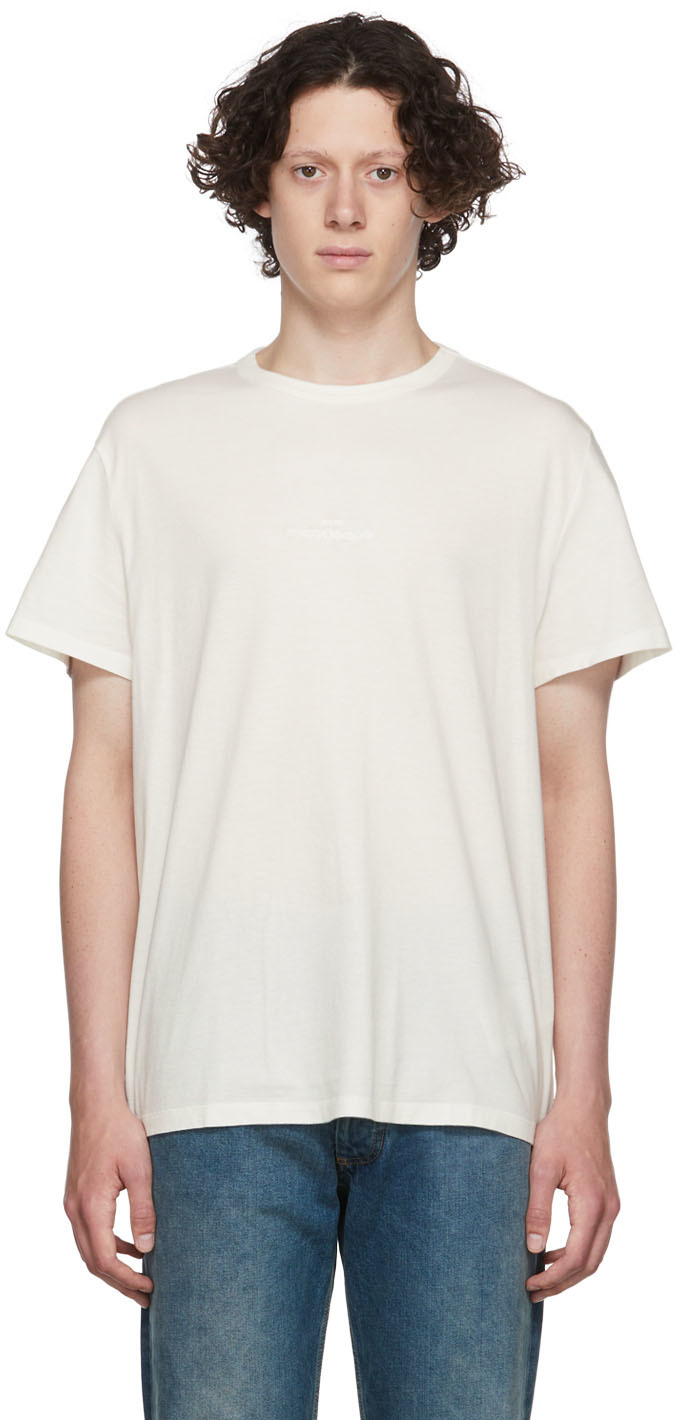 メゾン マルジェラ Maison Margiela メンズ Tシャツ トップス Off-White Cotton T-Shirt Ivory  PqCXusfW96, ファッション