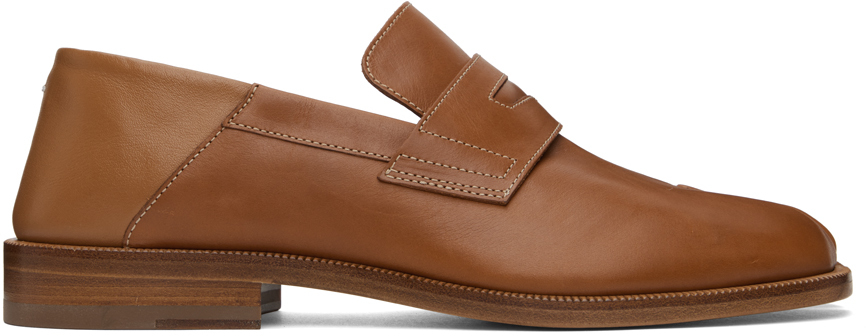 Maison Margiela: Tan Tabi Loafers | SSENSE