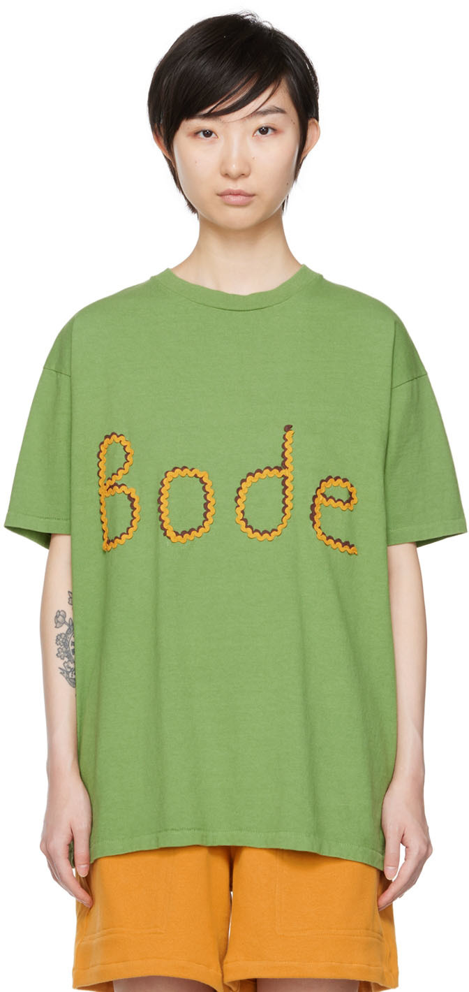 Bode Green Rickrack Namesake T-Shirt | Smart Closet