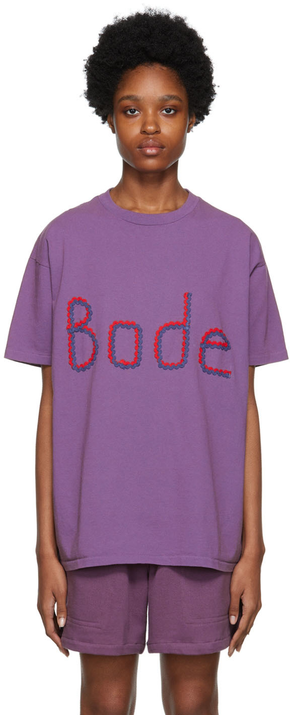 Bode Purple Rickrack T-Shirt