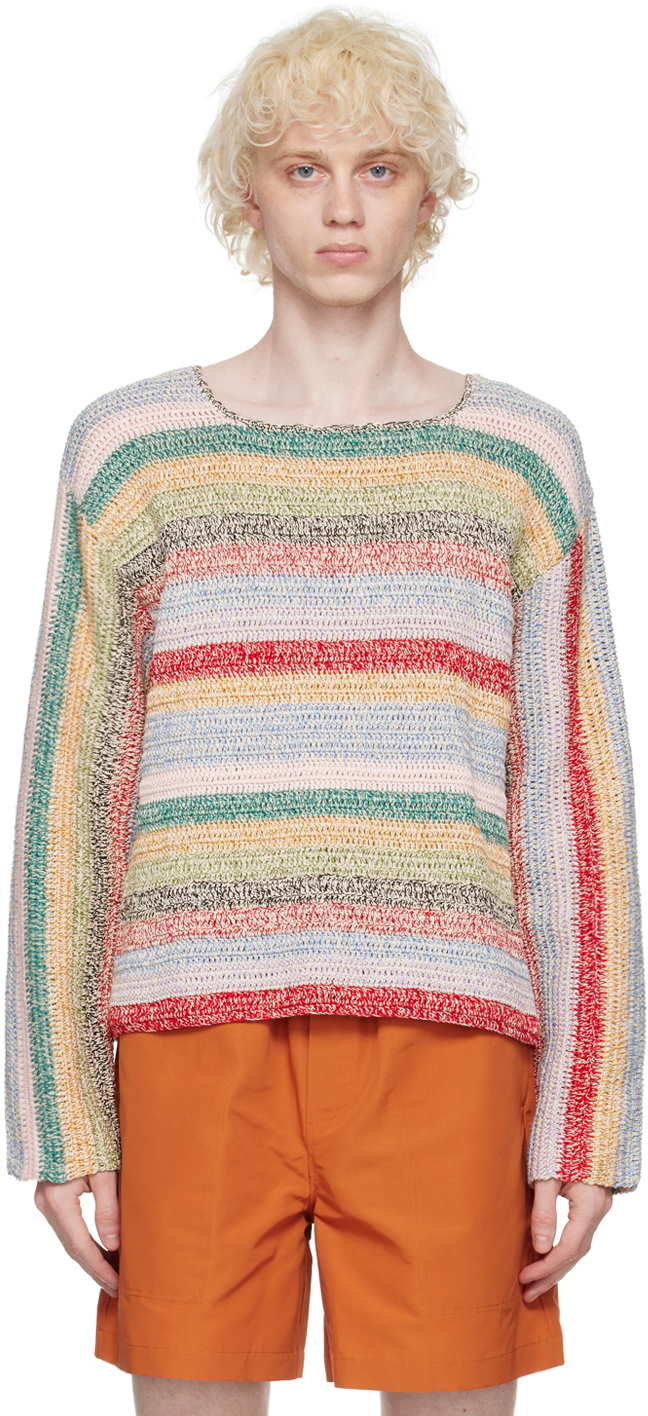 Bode: Multicolor Sampler Sweater | SSENSE