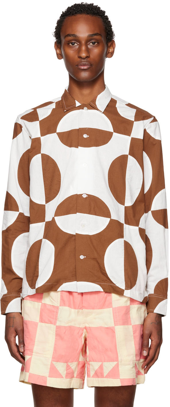 Brown & White Duo Oval Shirt