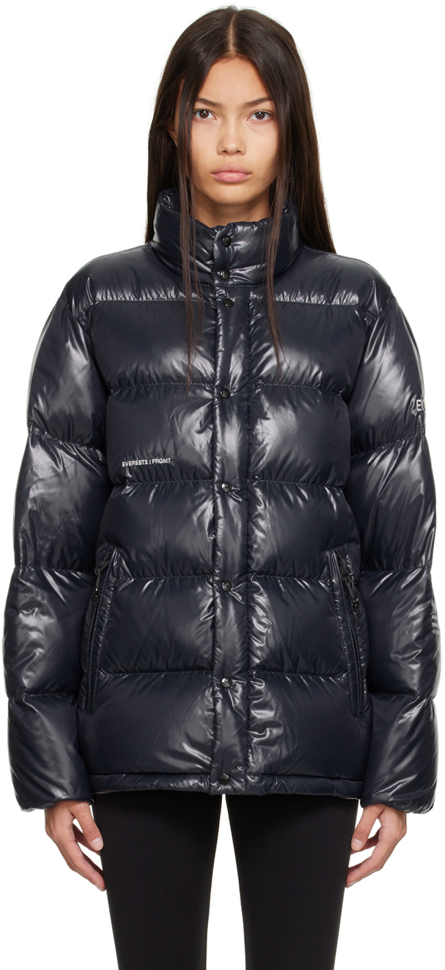 Moncler Genius: Navy Embroidered Down Jacket | SSENSE