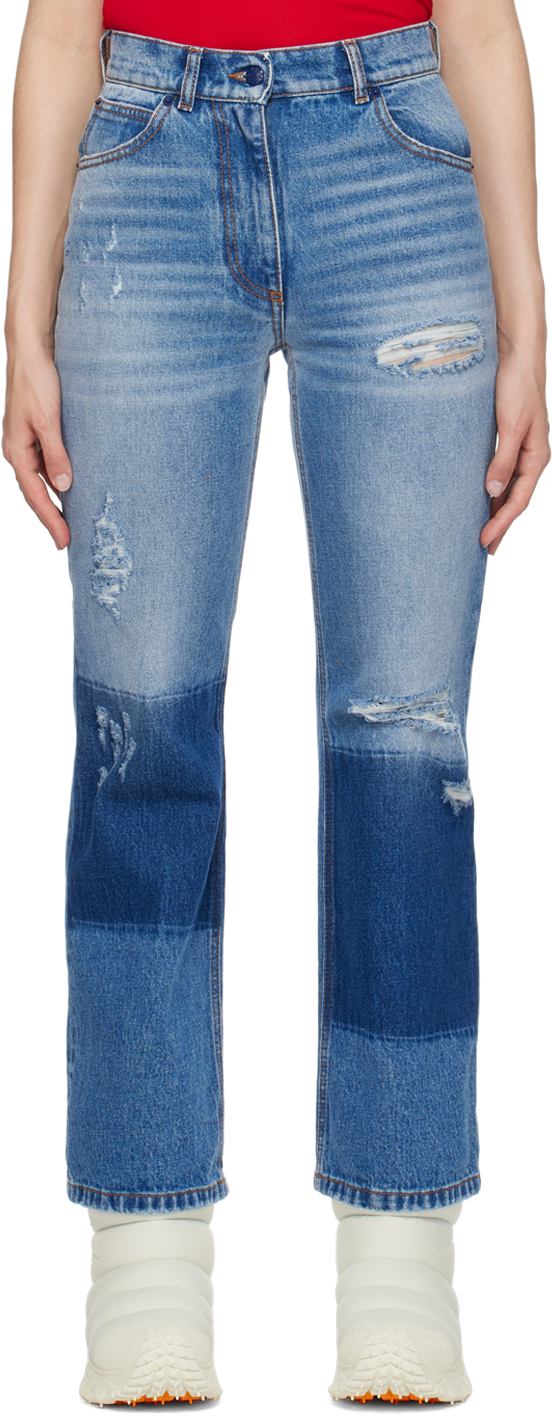 Moncler Genius Blue 8 Moncler Palm Angels Edition Distressed Jeans