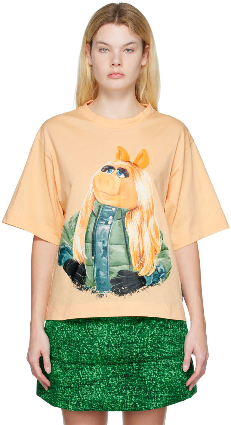 Moncler Genius Orange Muppets Edition Motif T-shirt In Yellow