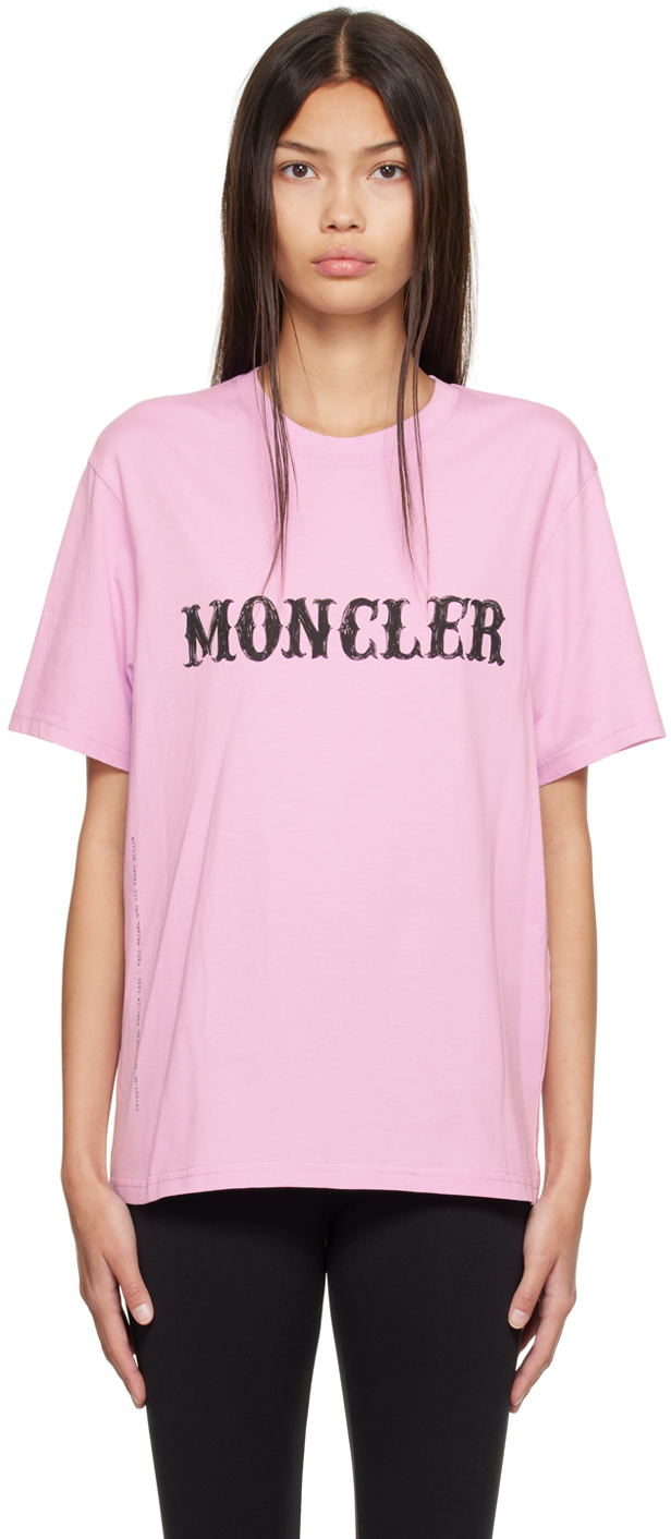 Alexander Wang Crystal Logo Short Sleeve Tee in Anime Pink