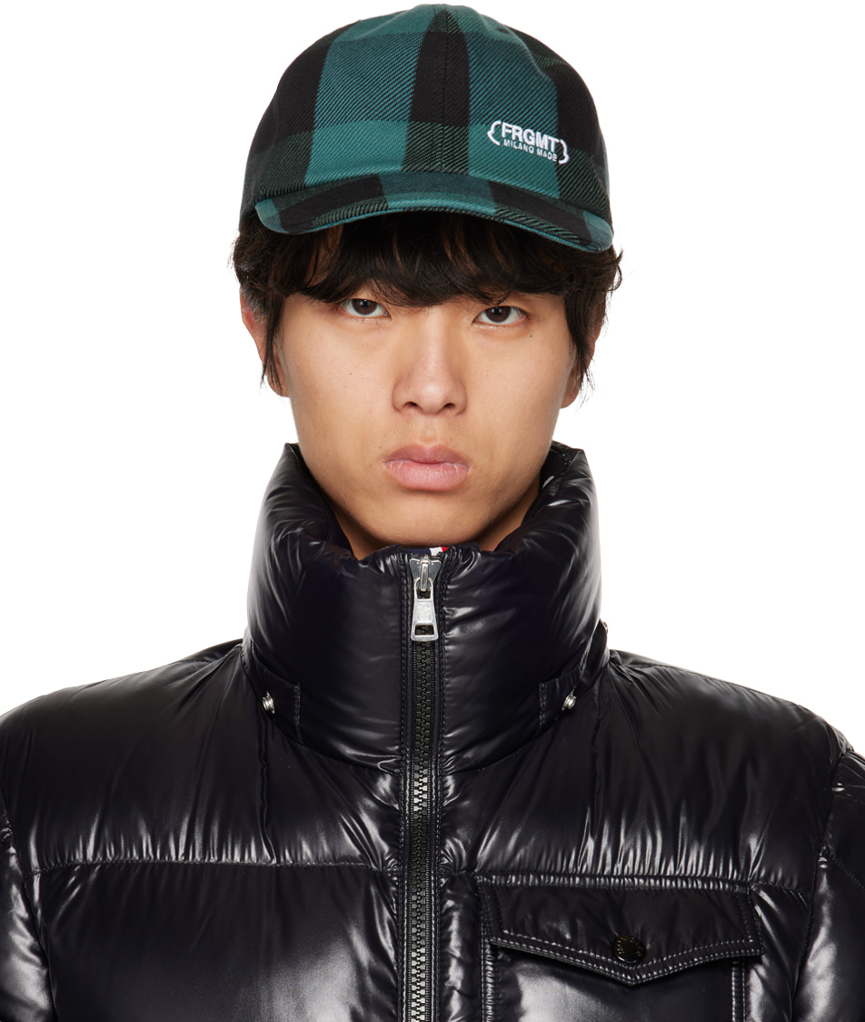 Moncler Genius 7 Moncler Frgmhiroshi Fujiwaraコレクション グリーン＆ブラック キャップ In F89 Green Black Plai