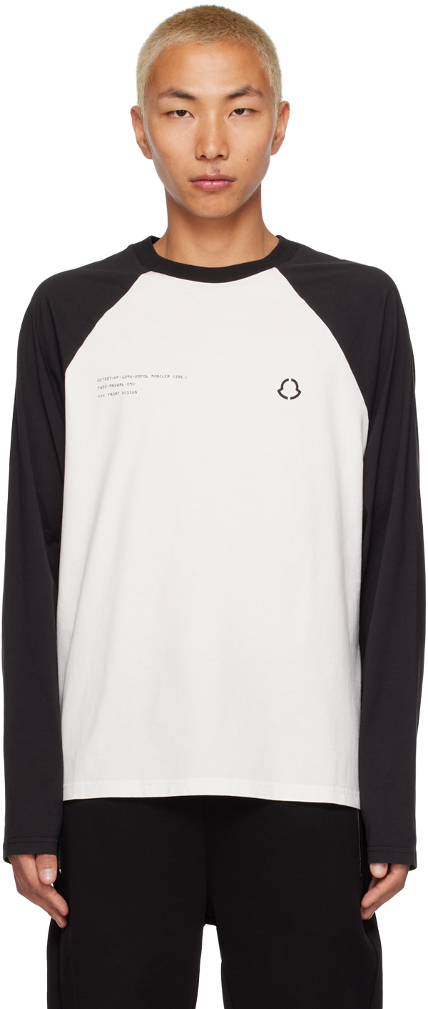 Moncler Genius 7 Moncler FRGMT Hiroshi Fujiwara Black Printed Long Sleeve T-Shirt
