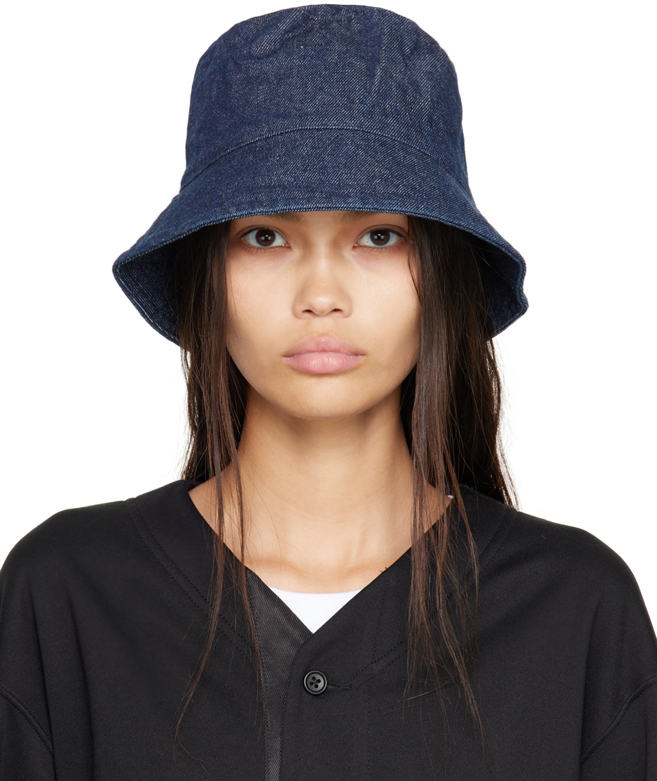 Engineered Garments Blue Asymmetrical Bucket Hat