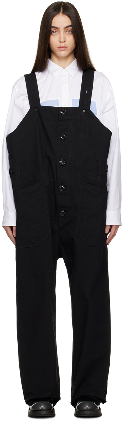Engineered Garments Black Button Up Overalls