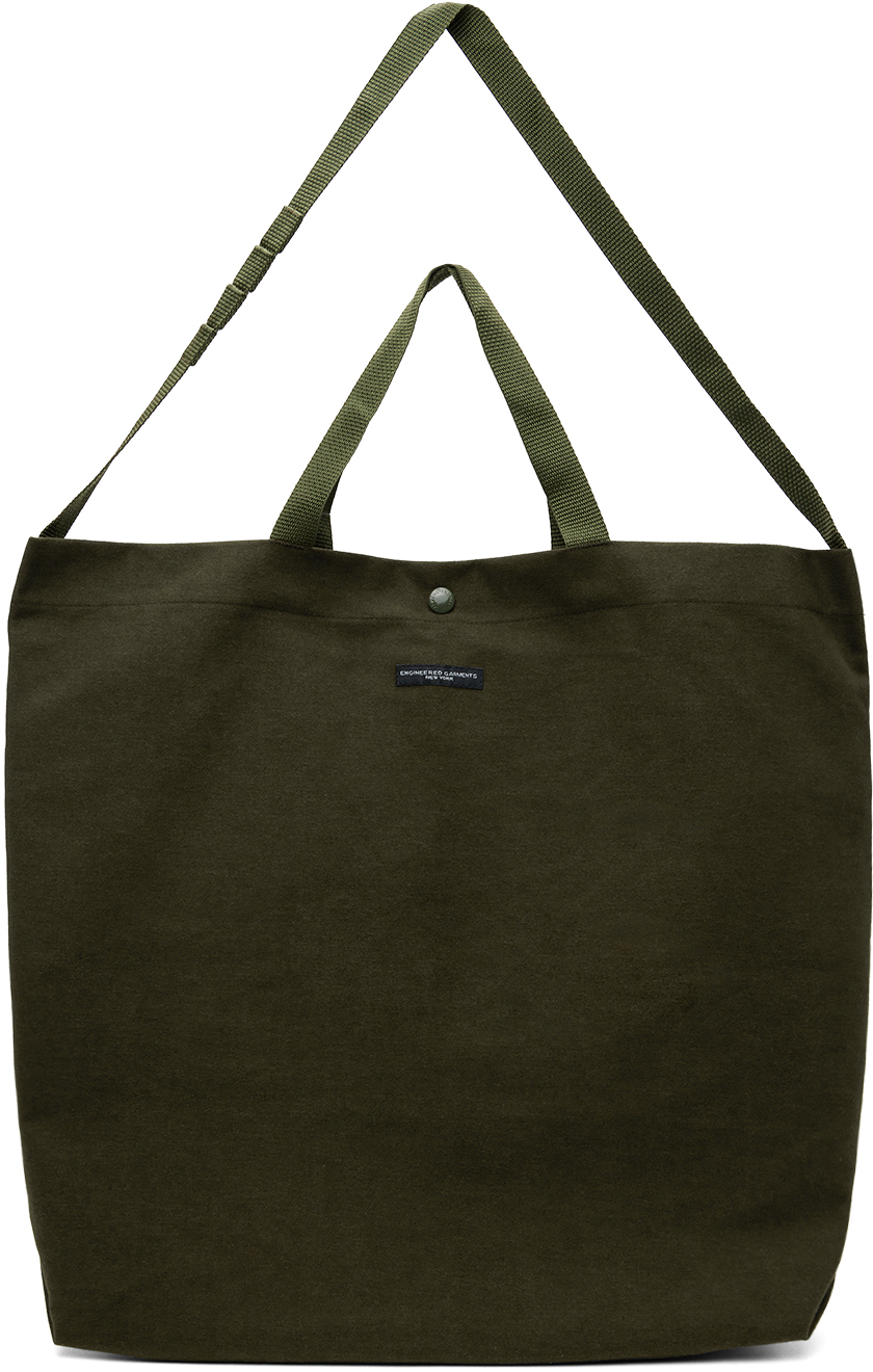 Khaki Moleskin Tote by Engineered Garments on Sale