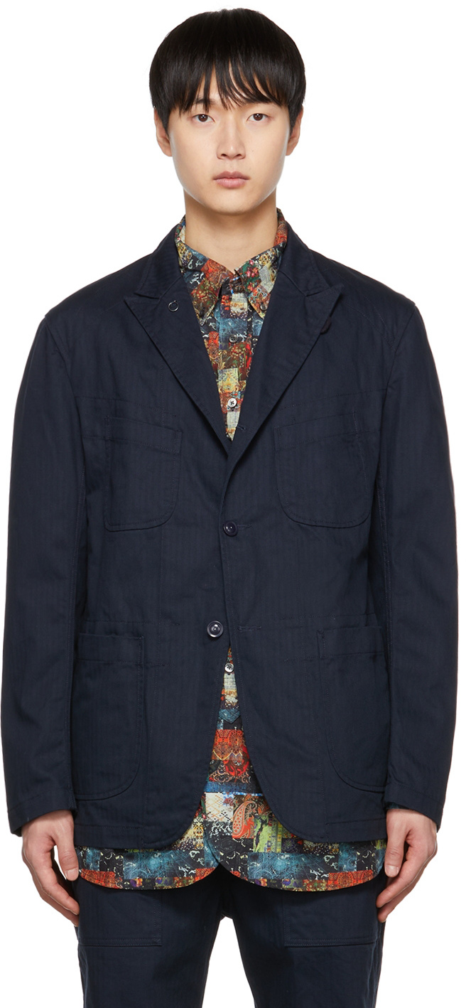 Navy Bedford Jacket by Engineered Garments on Sale