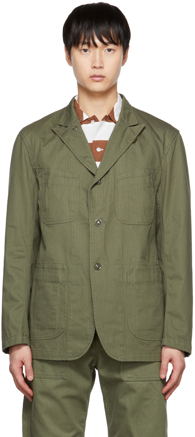 Green Bedford Jacket by Engineered Garments on Sale