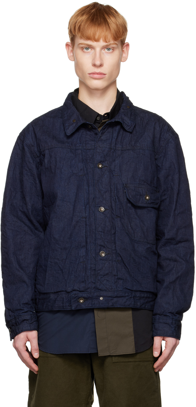 Indigo Trucker Denim Jacket by Engineered Garments on Sale