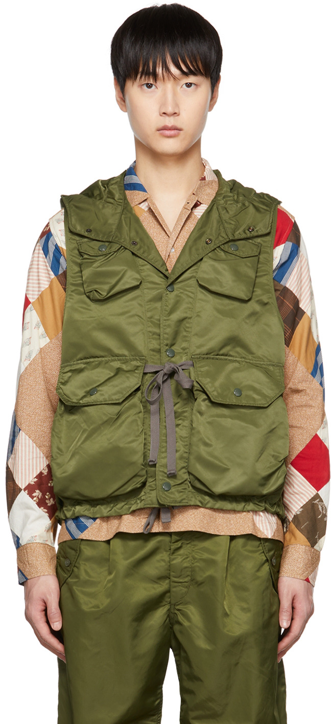 Engineered Garments: Green Field Vest | SSENSE
