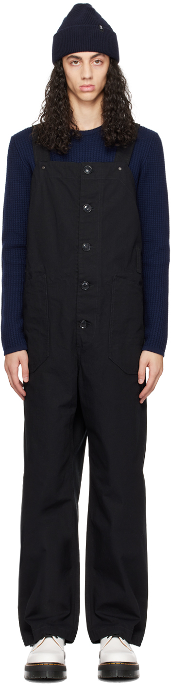 Engineered Garments Black Buttoned Overalls