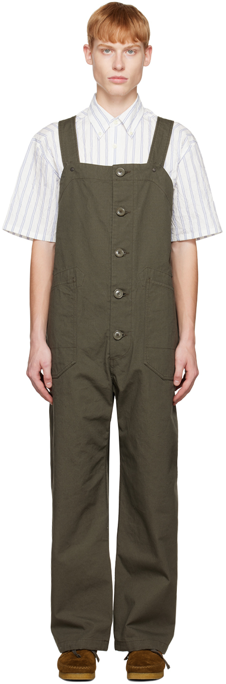 Engineered Garments Khaki Adjustable Overalls | Smart Closet