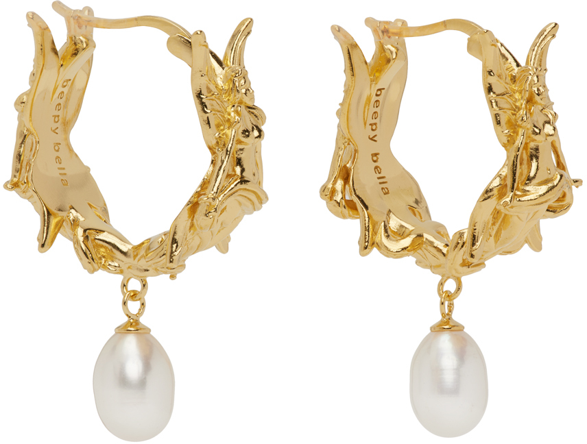 Beepy Bella SSENSE Exclusive Gold Gemini Earrings