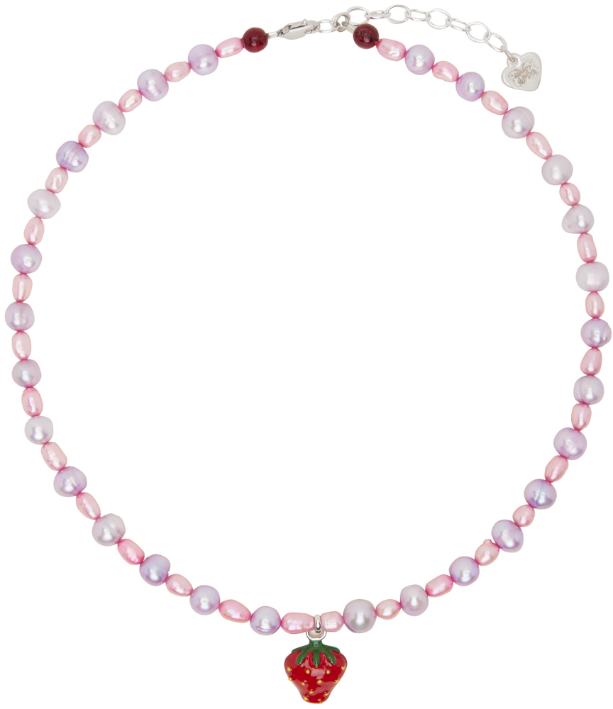 Beepy Bella SSENSE Exclusive Pink Fragola Fresca Necklace