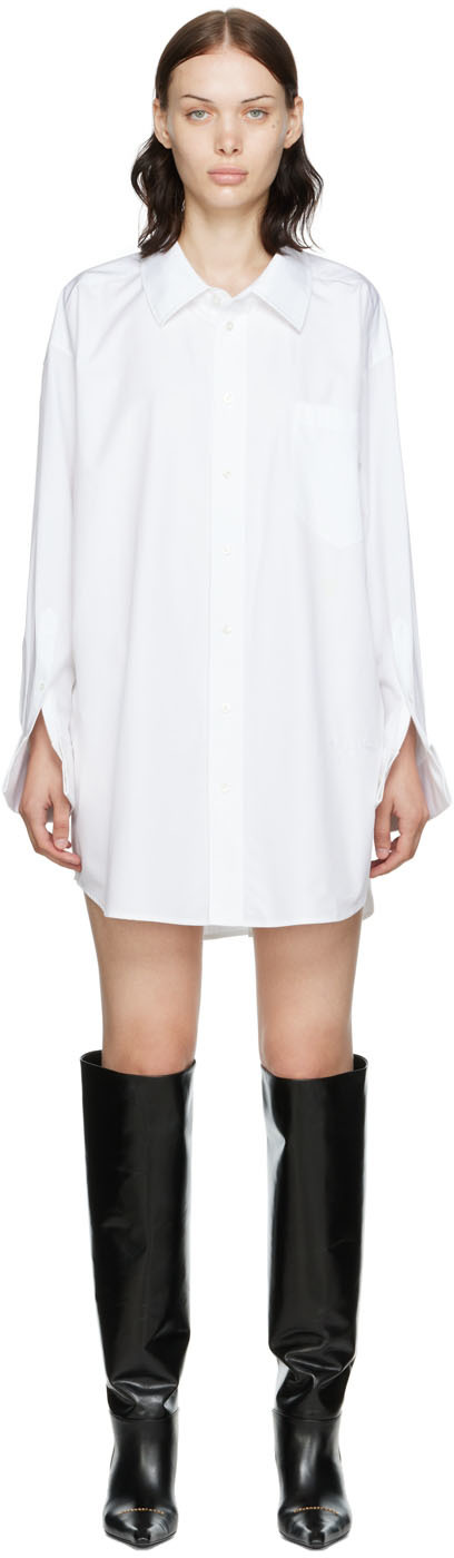 Alexander Wang White Shirt Minidress