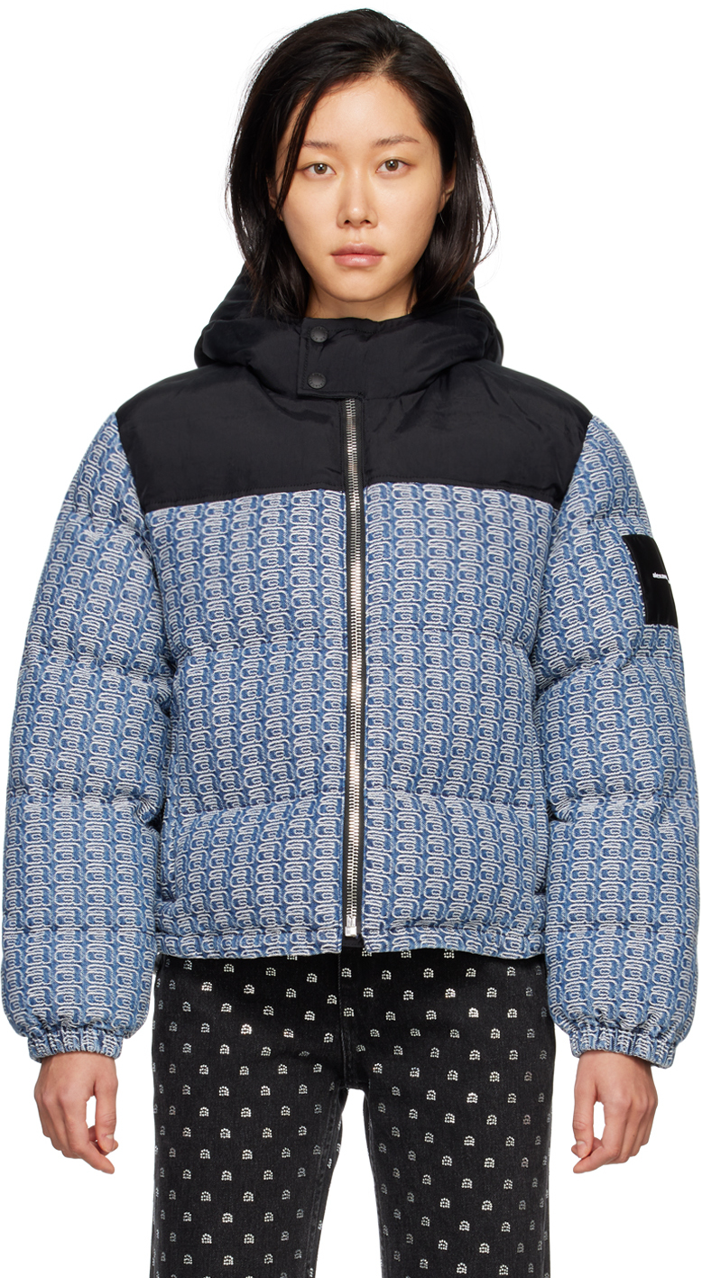 Alexander Wang Blue Colorblock Puffer Jacket