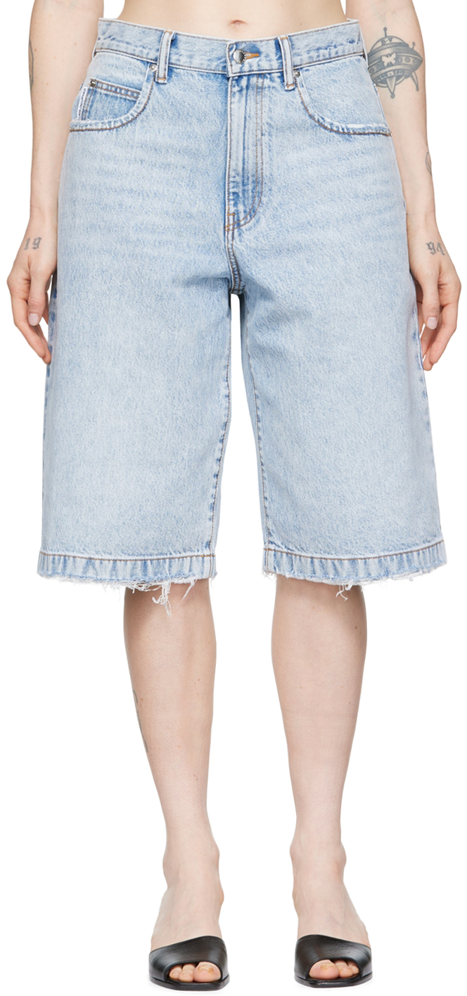 Alexander Wang Blue Denim Shorts