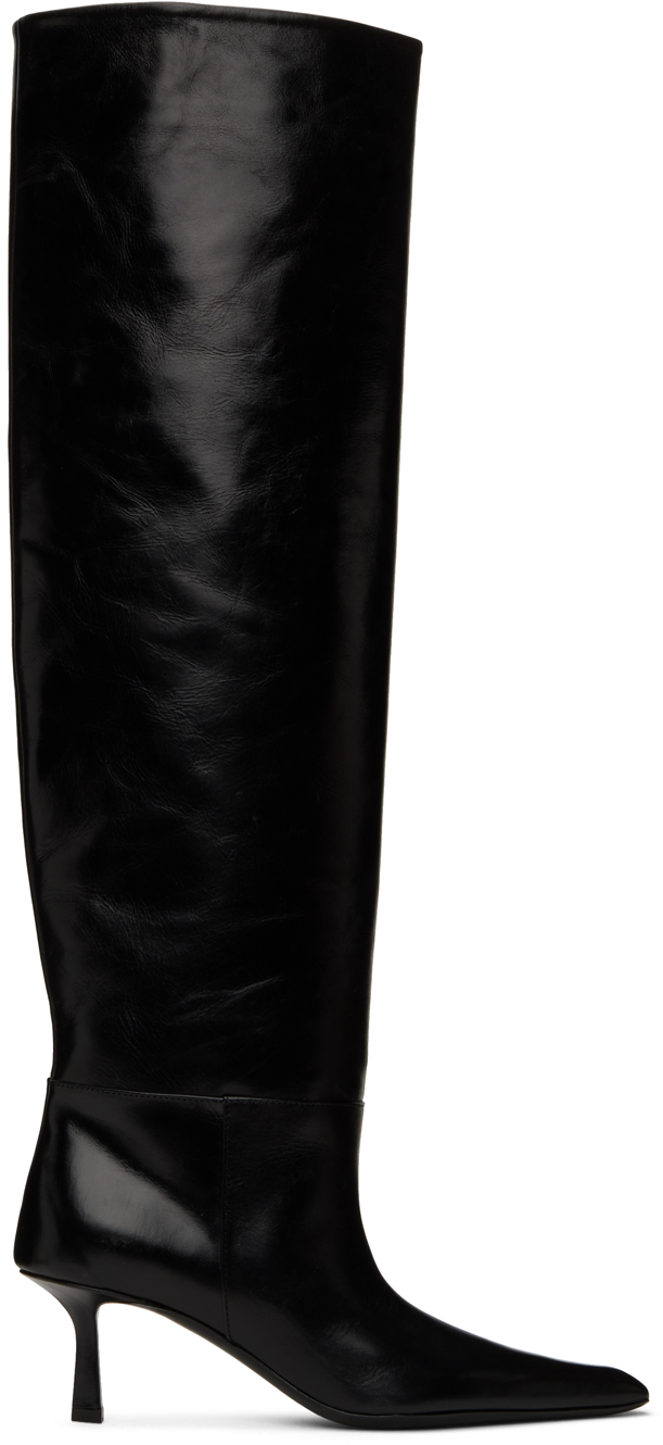 kyst rygrad Bryggeri Alexander Wang: Black Viola Slouch Boots | SSENSE