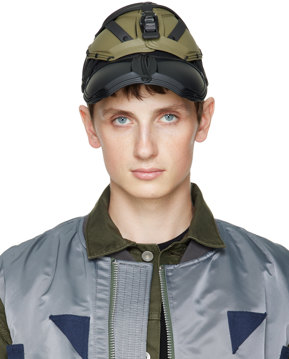 Black & Khaki Object I42 Helmet Cap