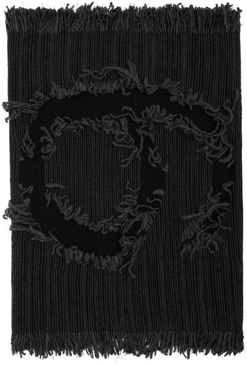 MM6 Maison Margiela Black & Gray Knit Scarf