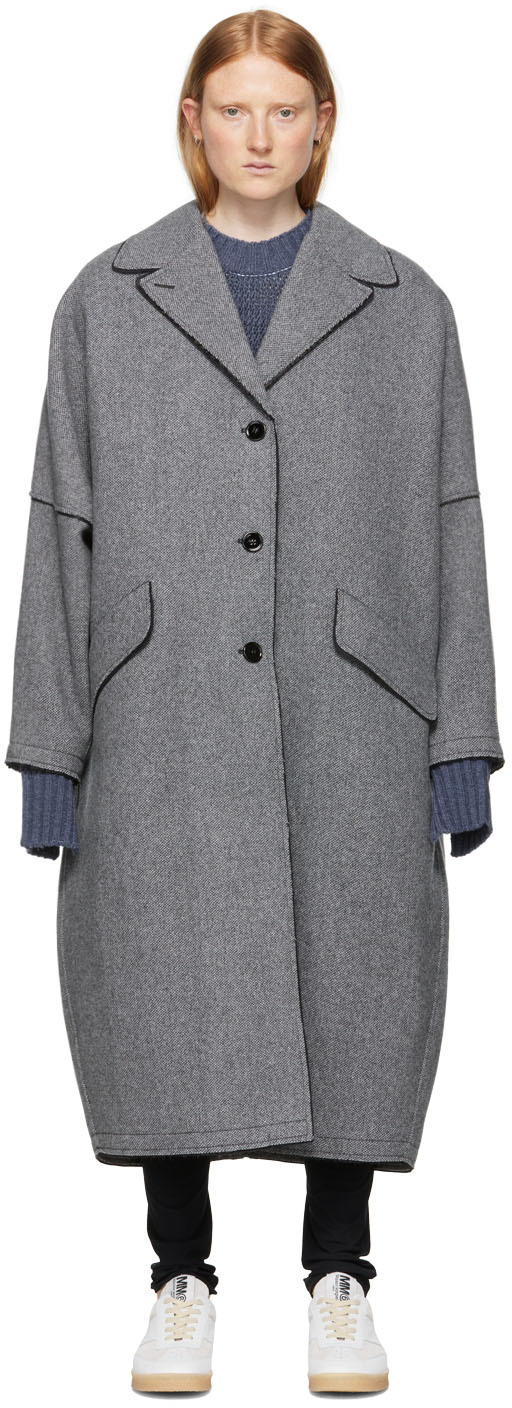 MM6 Maison Margiela Gray Wool Coat