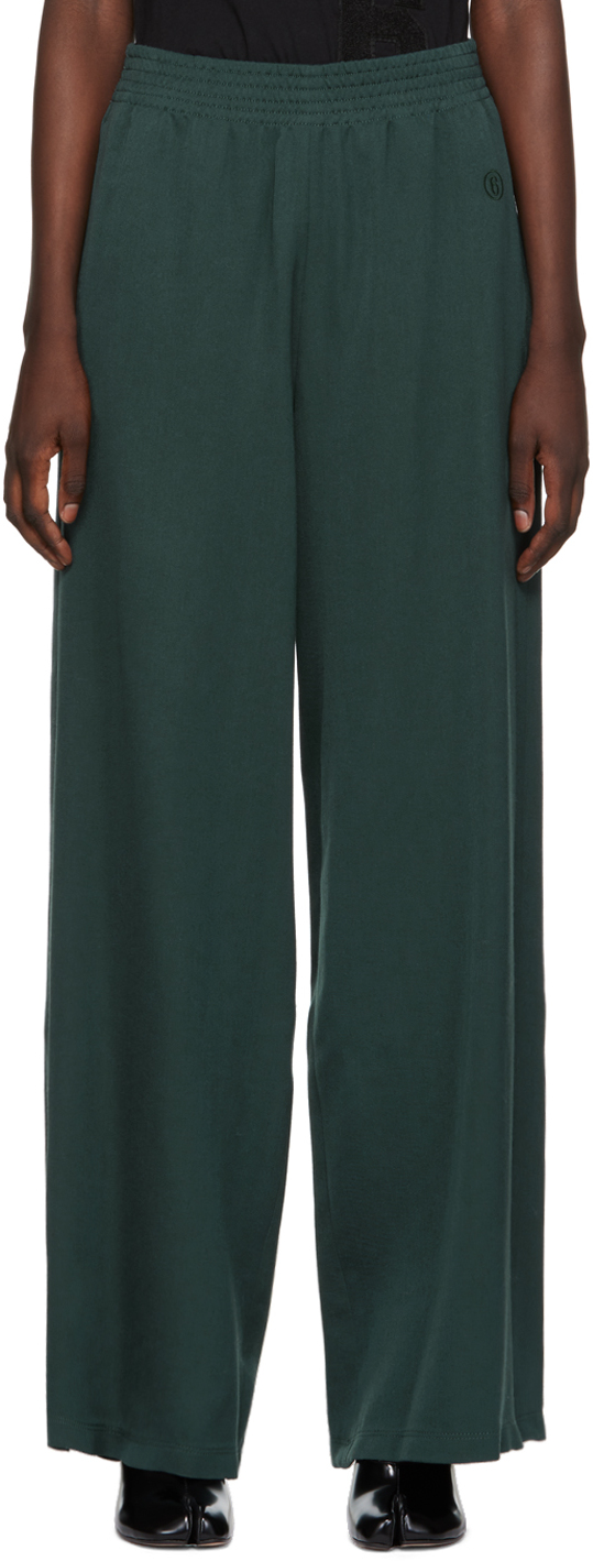 MM6 Maison Margiela Green Embroidered Lounge Pants