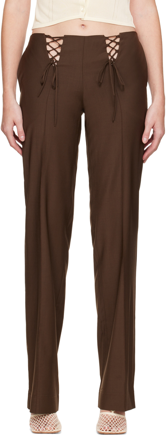 Brown Tule Trousers