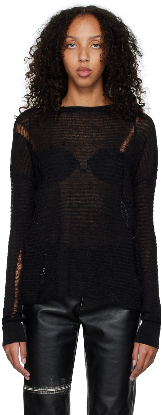 Black MM6 by Maison Martin Margiela Sweater in Nero - Save 35% Womens Clothing Jumpers and knitwear Jumpers 