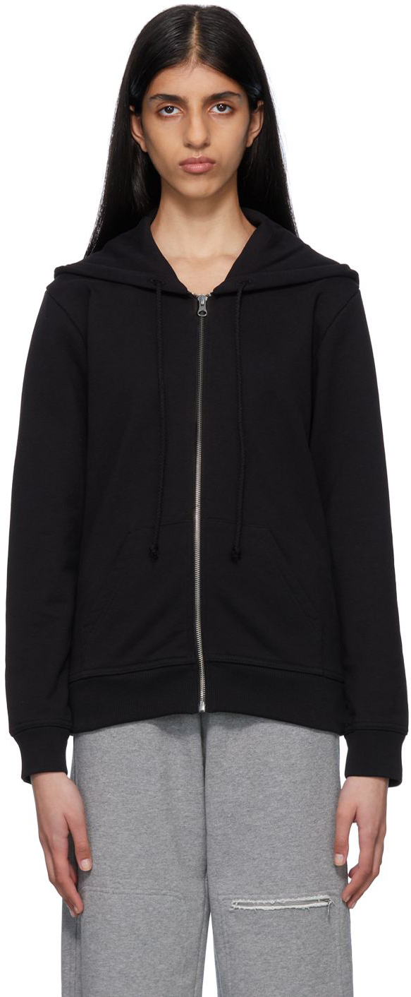 Black Logo Hoodie by MM6 Maison Margiela on Sale