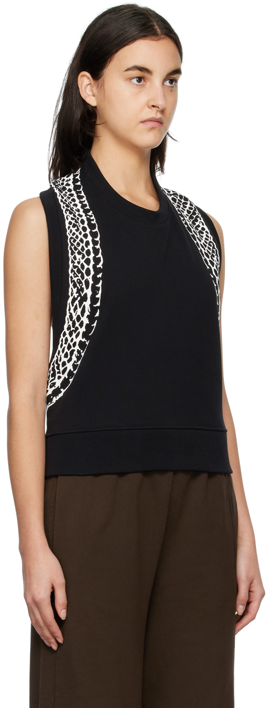 Mm6 Maison Margiela Black Snake Vest In 900 Black