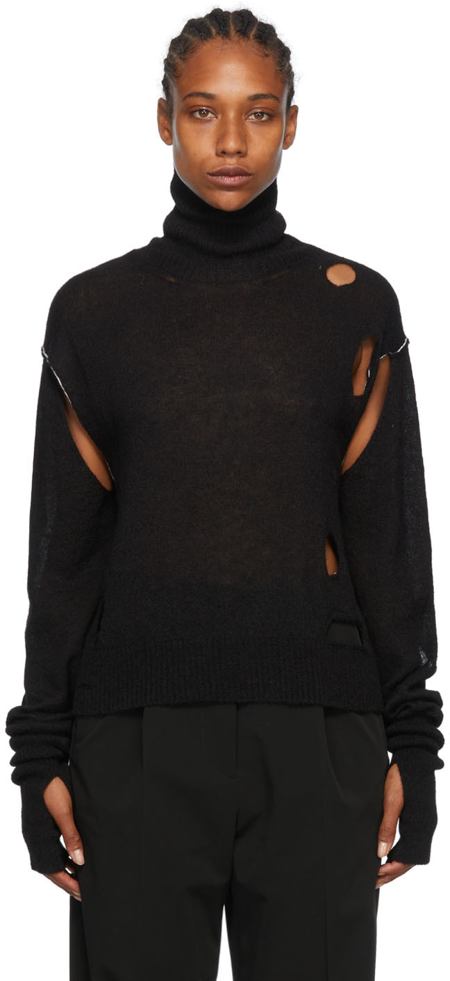 MM6 Maison Margiela: Black Distressed 