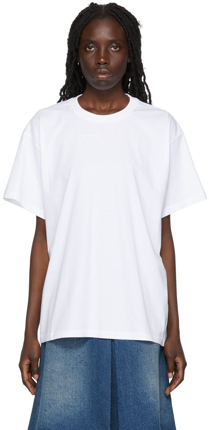 MM6 Maison Margiela White Cotton T-Shirt