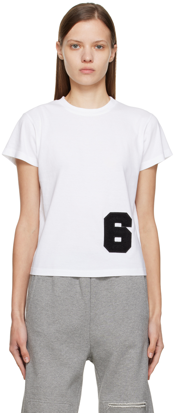White Patch T-Shirt by MM6 Maison Margiela on Sale