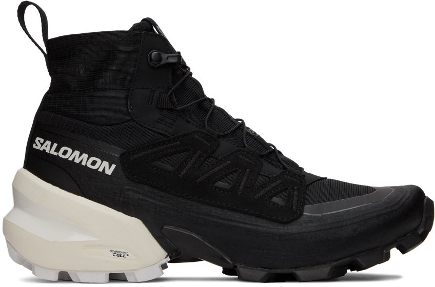 MM6 Maison Margiela: Black Salomon Edition MM6 Cross High Sneakers | SSENSE