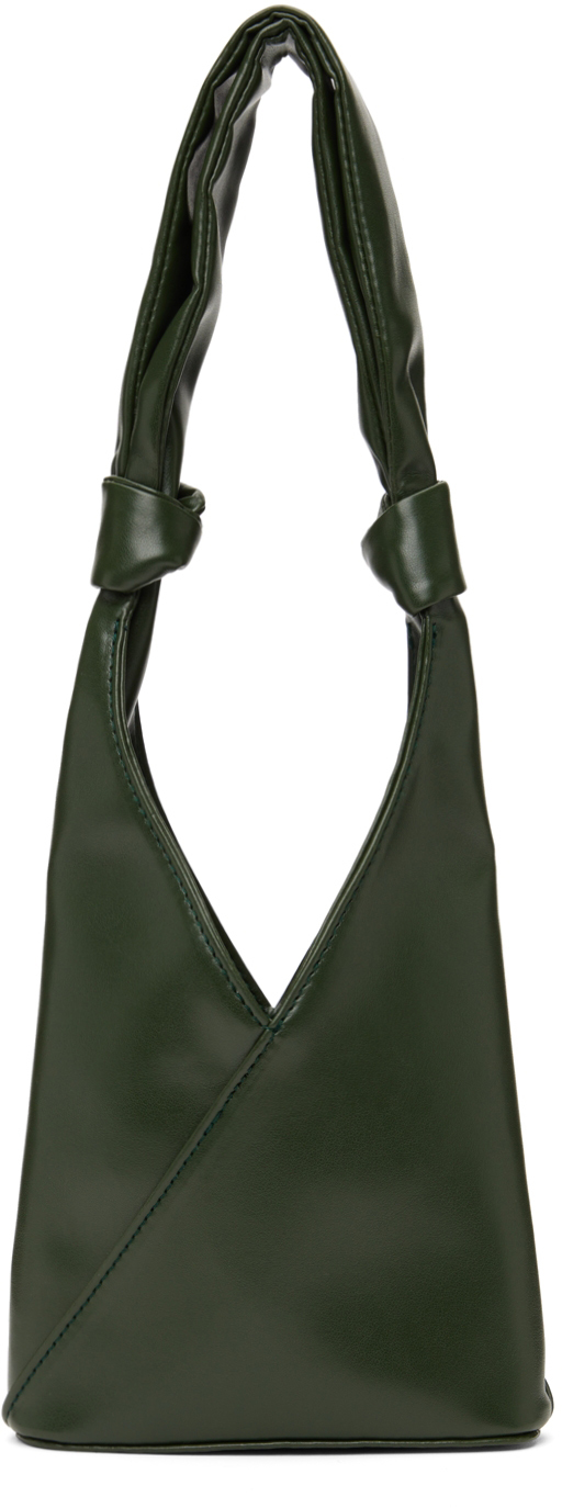 Mm6 Maison Margiela Green Fauxleather Messenger Bag In T7160 Green
